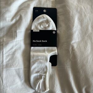 Lululemon White No Sock Sock L/XL NWT